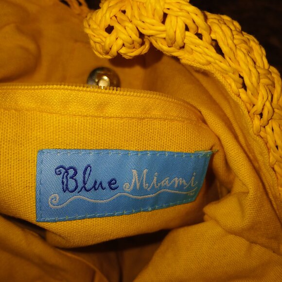Blue Miami Button Shoulder Bag - Picture 5 of 5